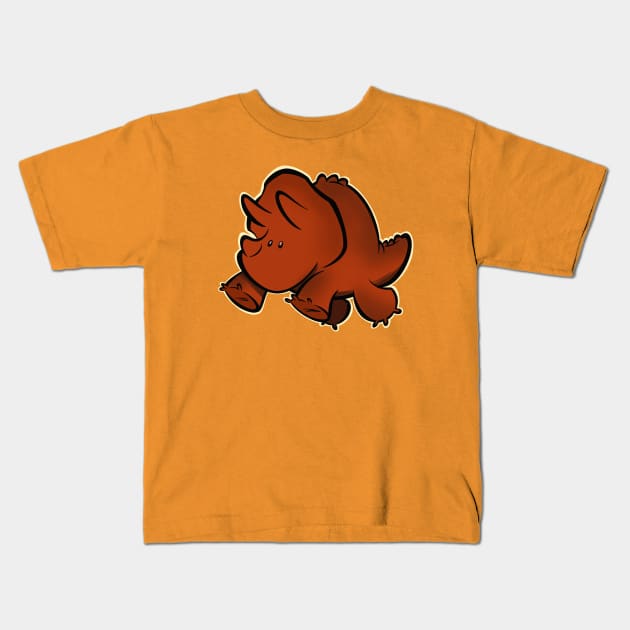 Triceratops Kids T-Shirt by westinchurch